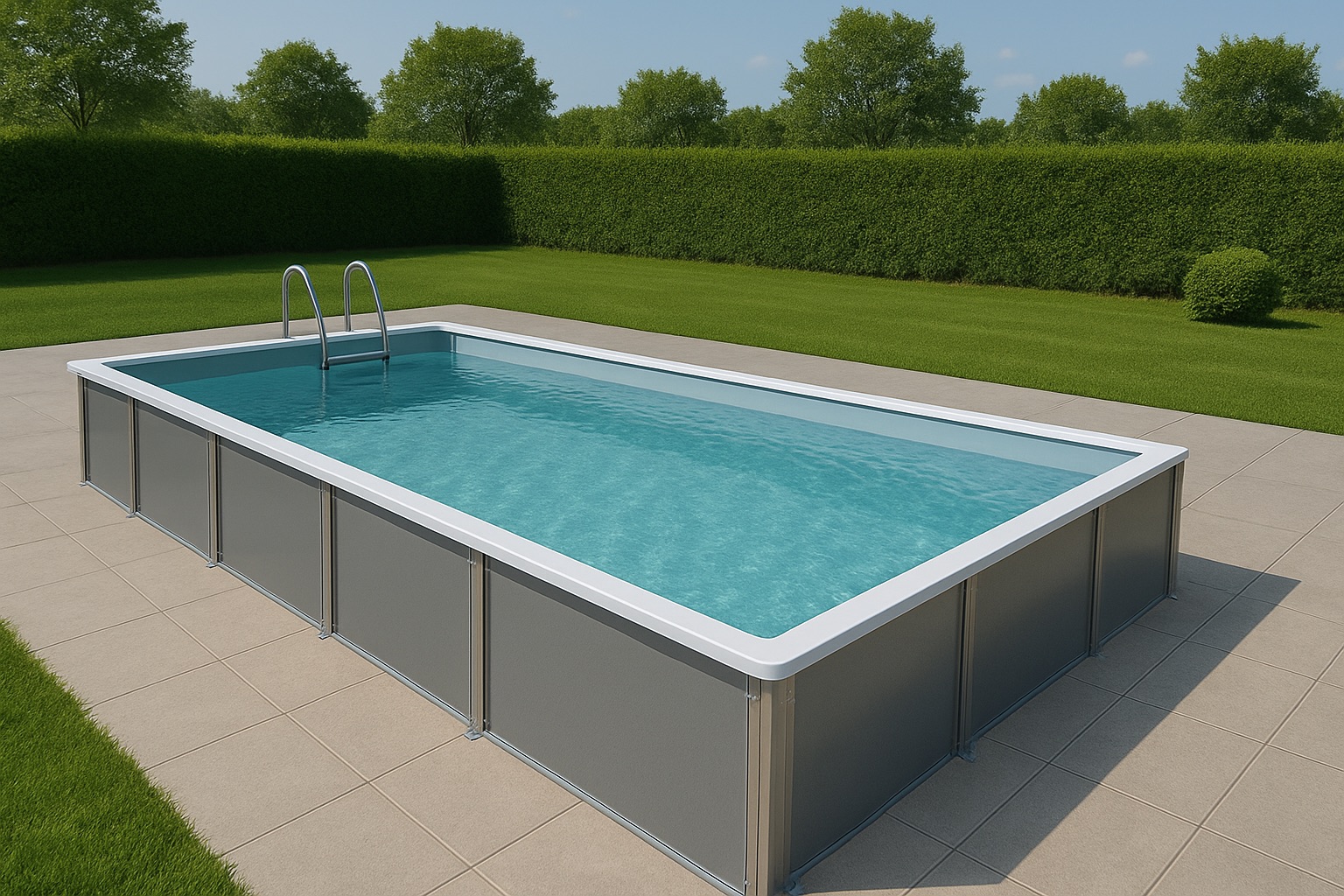 Piscine modulaire panneaux aluminium